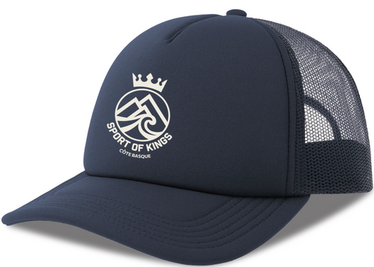 Casquette bleu marine Itsasoa Mendia white | Sport of Kings