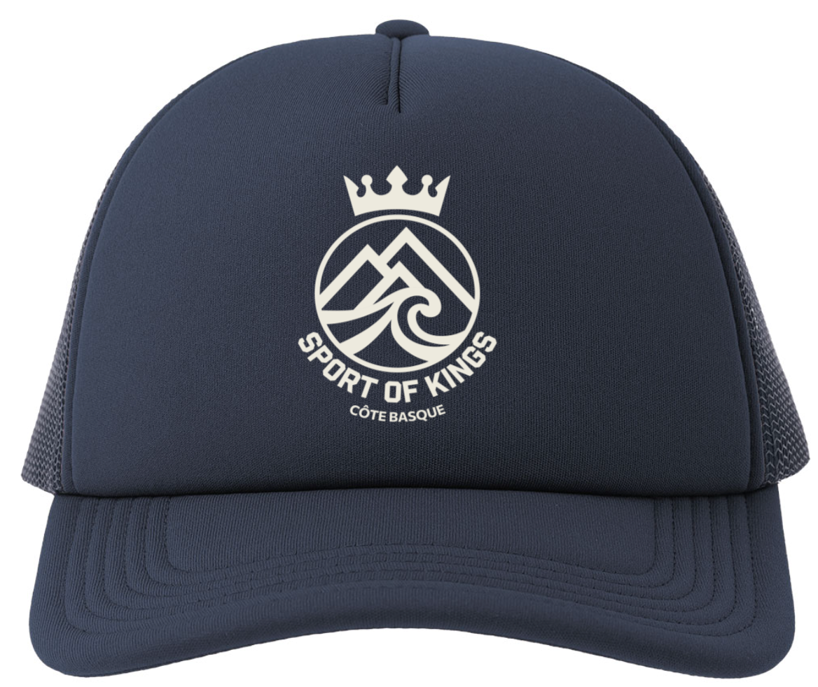 Casquette bleu marine Itsasoa Mendia white | Sport of Kings